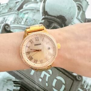 Fossil BQ3210 Blythe Rose Gold Dial Women's Watch